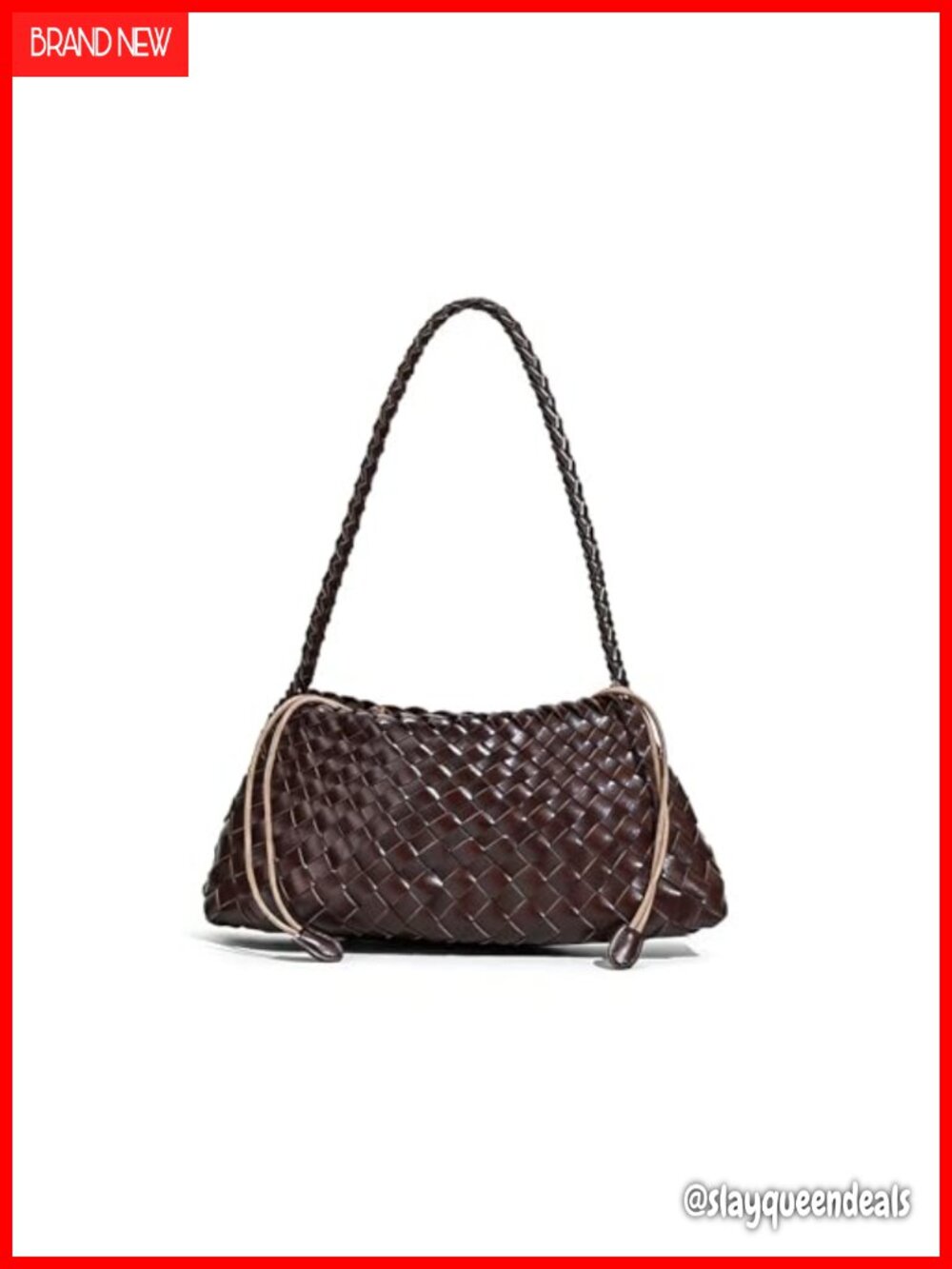 Hand Woven Leather Shoulder Bag Hobo Purse